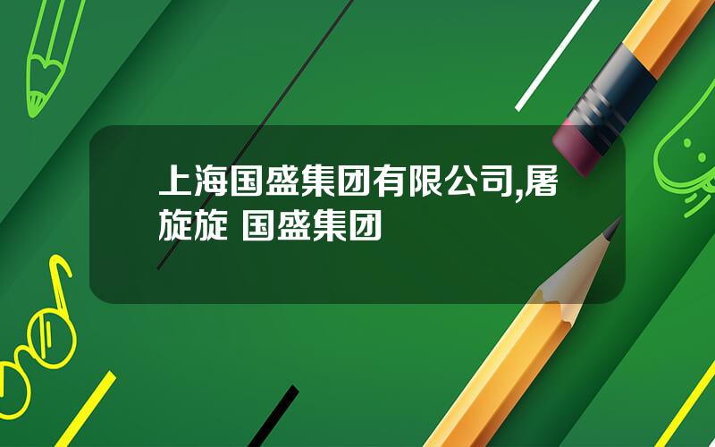 上海国盛集团有限公司,屠旋旋 国盛集团